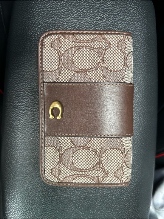 Coach Handbags - Coach Brown and Tan Signature Canvas Card Holder